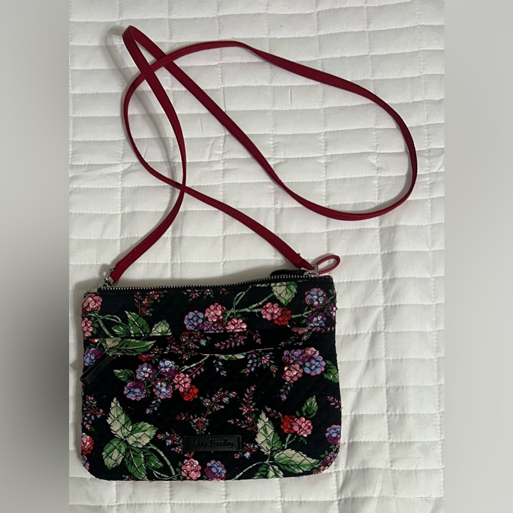 Vera Bradley quilted Winter Berry/Red Crossbody 3 in 1 bag